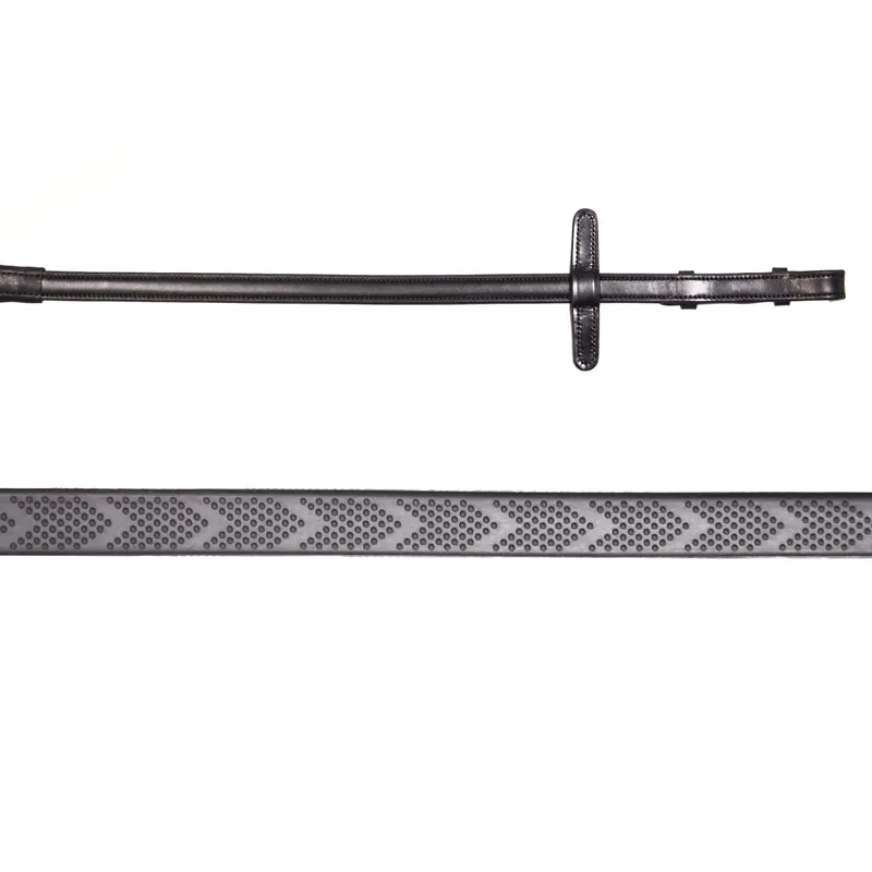 Henry James V-Grip Rubber Reins - Black